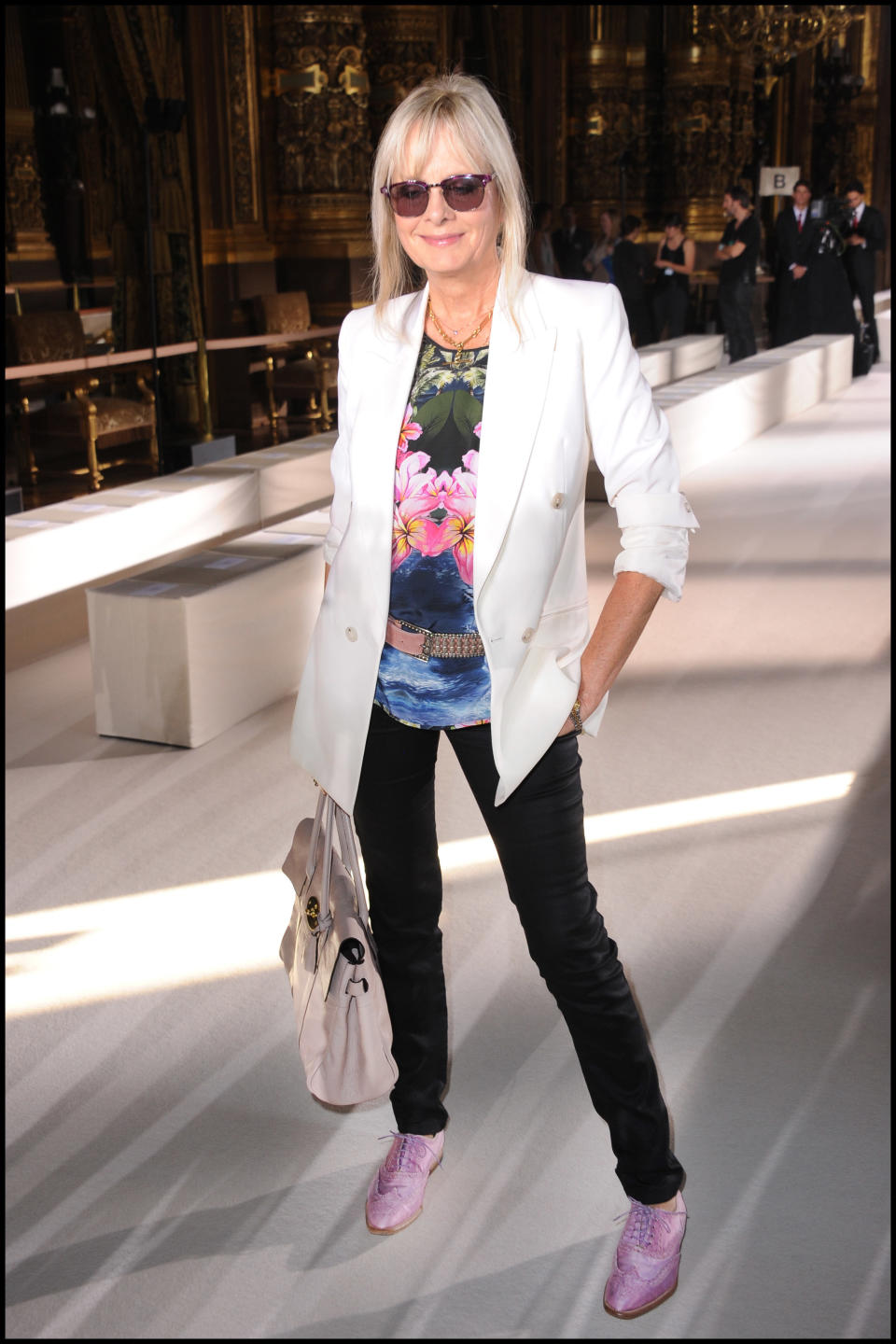 Twiggy attends the Stella McCartney ready-to-wear spring/summer 2012 show during Paris Fashion Week.