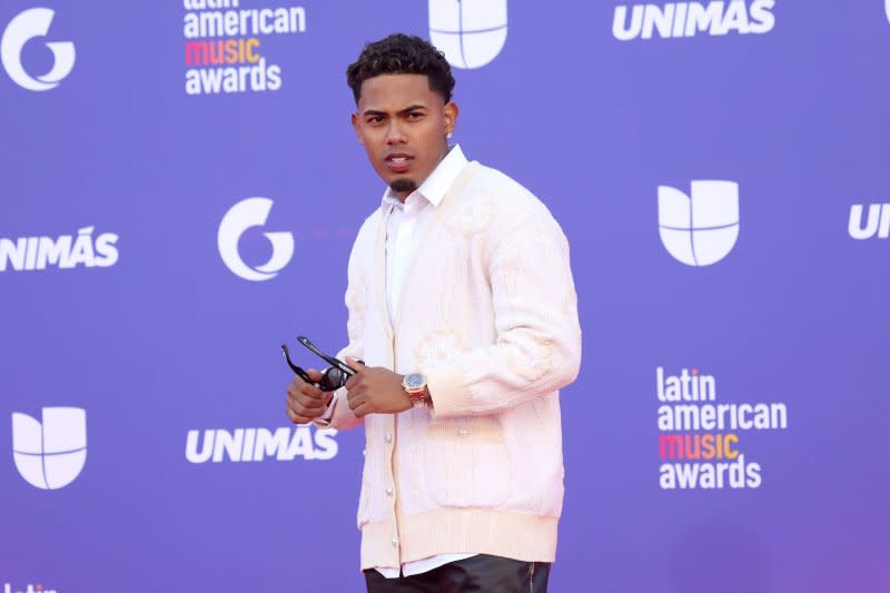Myke Towers attends the Latin American Music Awards in April. File Photo by James Atoa/UPI