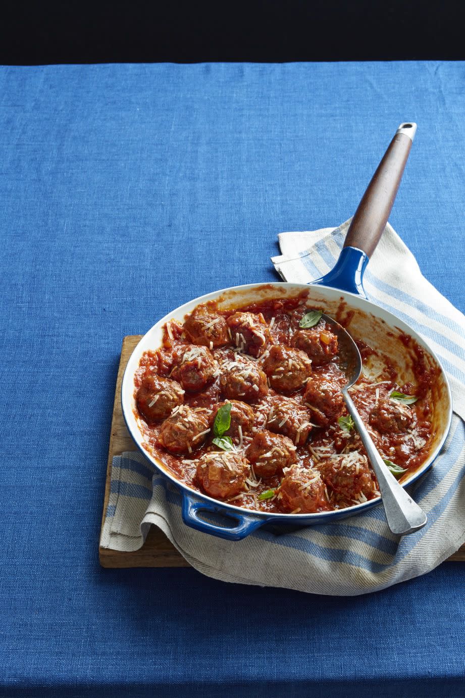 <p>The sweet Italian sausage to these meatballs makes them moist and full of flavor, and the crushed red pepper flakes adds some heat!</p><p><a rel="nofollow noopener" href="https://www.womansday.com/food-recipes/food-drinks/recipes/a13187/beef-sausage-meatballs-tomato-sauce-recipe-wdy0115/" target="_blank" data-ylk="slk:Get the recipe.;elm:context_link;itc:0;sec:content-canvas" class="link "><strong>Get the recipe.</strong></a> </p>