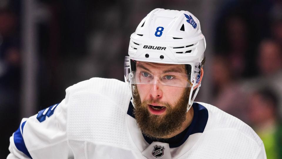 Arguably the Leafs best defenceman left the game against the Capitals in the first period. (Photo by David Kirouac/Icon Sportswire via Getty Images)