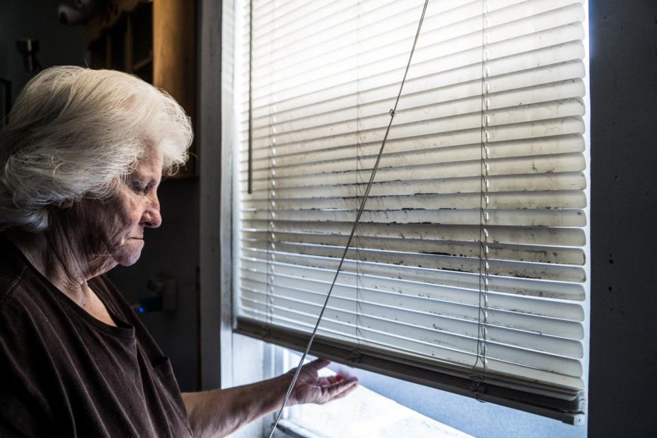 Hurricane Ida has left black mold and other damage inside Marilyn Picou's house in Chauvin.