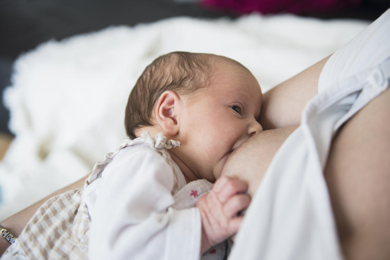 A woman has been fined while breastfeeding in her car. Photo: Getty