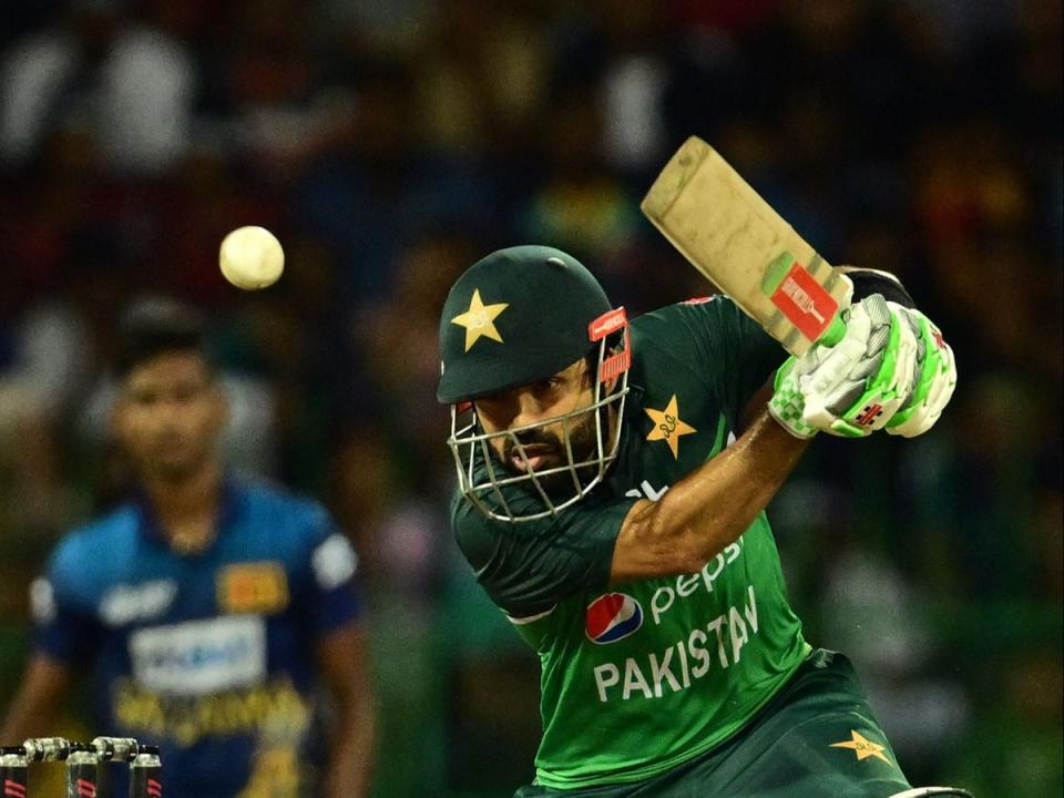 Pakistan’s Mohammad Rizwan plays a shot during the Asia Cup 2023 (AFP via Getty Images)