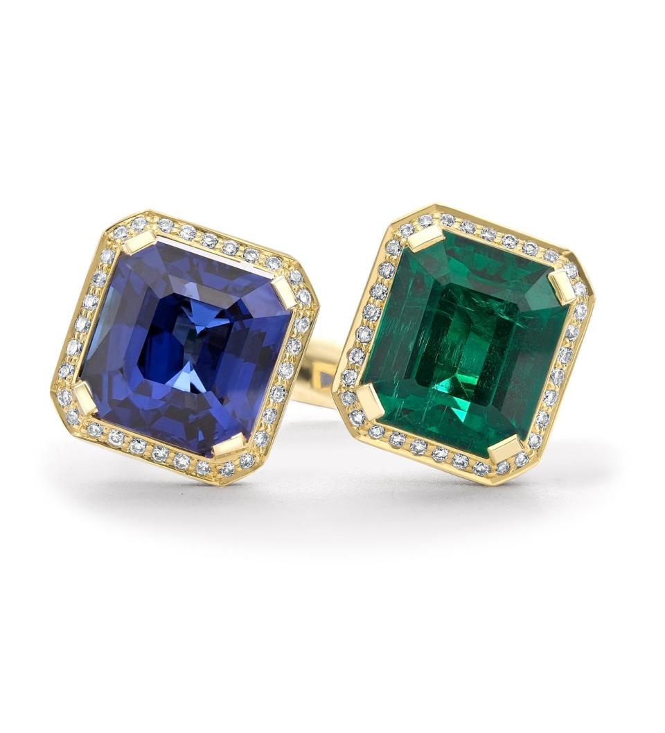 <p>This stunning 'toi et moi' ring, with an emerald and sapphire set side by side on a yellow gold band, makes a beautiful alternative to the classic solitaire design. </p><p>Sapphire, emerald, diamond and yellow gold Gemini Ring, price on request, Boodles</p><p><a class="link " href="https://www.boodles.com/products/gemini-emerald-and-sapphire-yellow-gold-ring" rel="nofollow noopener" target="_blank" data-ylk="slk:SHOP NOW;elm:context_link;itc:0;sec:content-canvas">SHOP NOW</a></p>