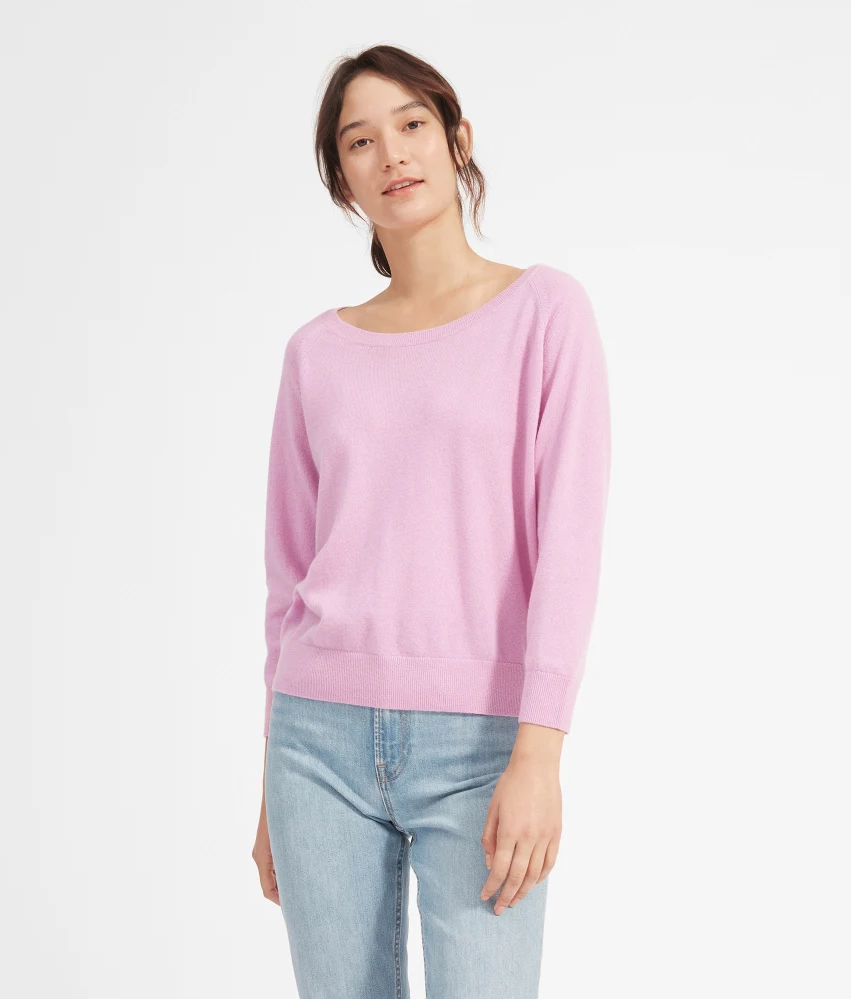 This ballet-inspired sweater is made of 100 percent Mongolian cashmere and drapes beautifully on all shapes and sizes. (Photo: Everlane)