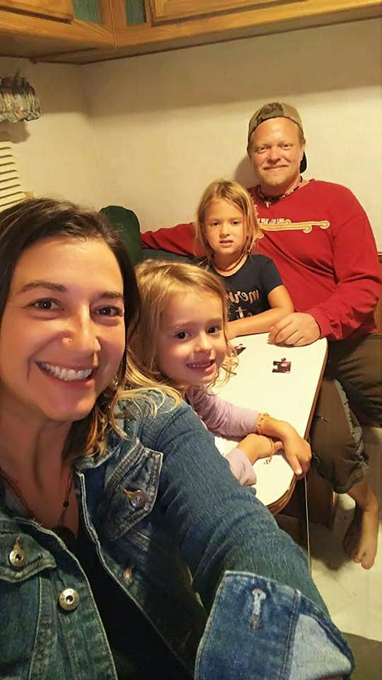 Jerry Dunham and Krista Lambier with their two daughters,  Reydian and Atlin. Image courtesy of Krista Lambier. 