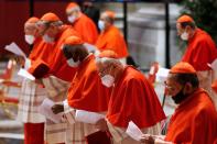 Pope Francis elevates 13 prelates to the rank of cardinal, at St. Peter's Basilica at the Vatican