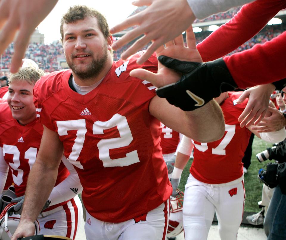 Joe Thomas started 39 games in four seasons at Wisconsin and won the Outland Trophy.