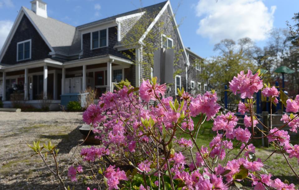 Azaleas line the entrance to the office at the Atlantic Oaks Campground on Route 6 in Eastham, which opened for the season on May 1.