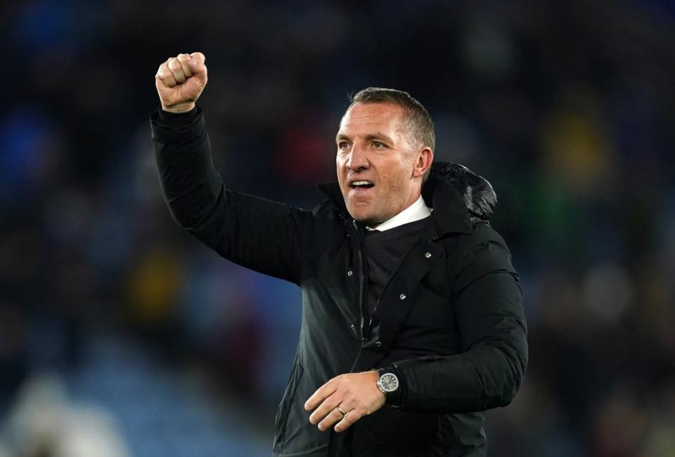 Leicester manager Brendan Rodgers believes his side are on the up after recent wins (Mike Egerton/PA) (PA Wire)