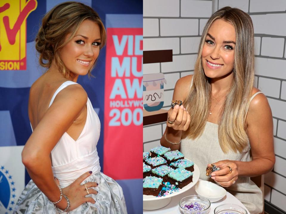 Lauren Conrad in 2008 and 2022