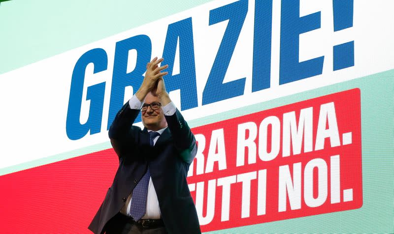 Candidate for mayor of Rome Roberto Gualtieri holds a news conference in Rome