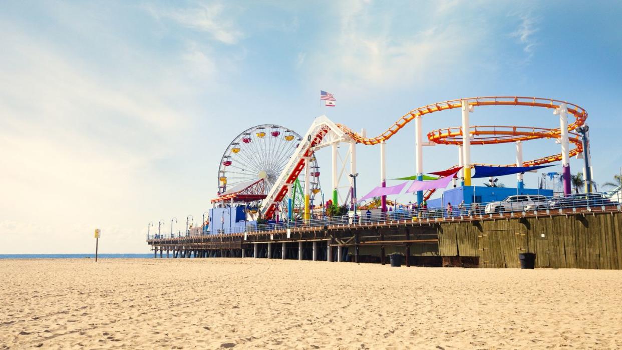 santa monica beach and pier