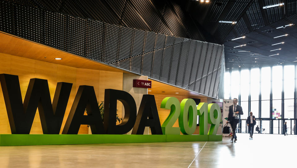 World Conference on Doping in Sport 2019, organised by World Anti-Doping Agency continues  in Katowice, Poland on November 6, 2019. Three days conference convenes world anti-doping stakeholders and aims to endorse new World Anti-Doping Code and International Standards as well as to elect a new WADA President and Vice-President. (Photo by Dominika Zarzycka/NurPhoto via Getty Images)