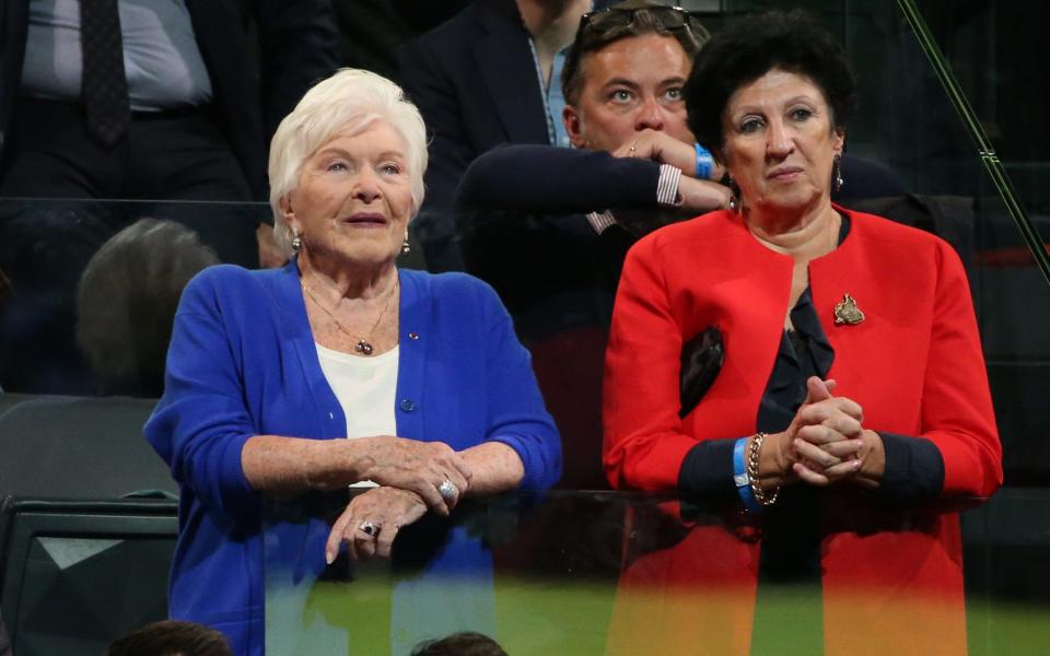 Line Renaud and Francoise Noguès-Macron - Credit:  Jean Catuffe/Getty Images