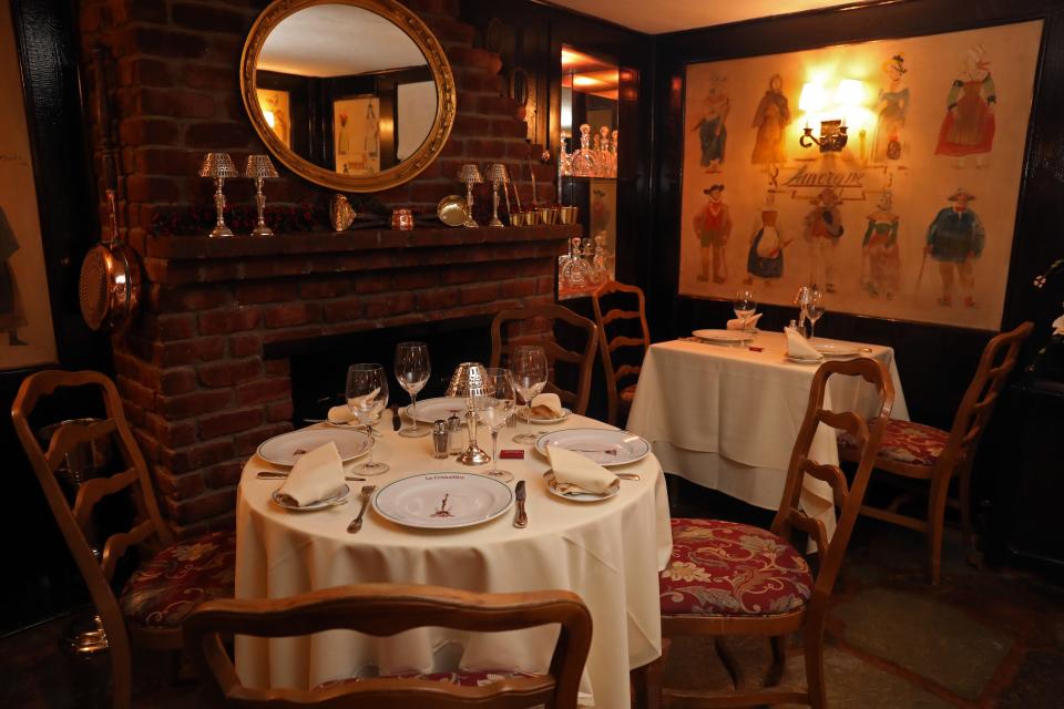 The dining room at La Cremaillere in Bedford. The iconic French restaurant is being rebranded. Photographed Jan. 5, 2022.