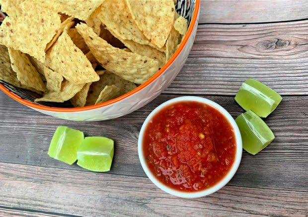 <p>Krista Marshall</p><p>You think you have self-control until you start eating chips and salsa!</p><p><strong>Get the recipe: <a href="https://parade.com/1065267/kristamarshall/copycat-chilis-salsa/" rel="nofollow noopener" target="_blank" data-ylk="slk:Copycat Chili's Salsa;elm:context_link;itc:0;sec:content-canvas" class="link ">Copycat Chili's Salsa</a></strong></p>