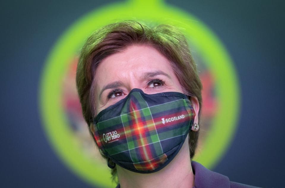 Ms Sturgeon’s speech in the states comes six months on from the Cop26 climate change summit in Glasgow. (Jane Barlow/PA)