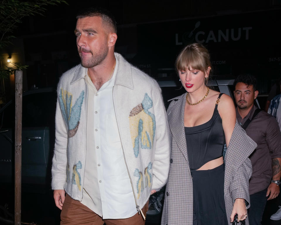 Taylor Swift in New York City with Travis Kelce in October 2023