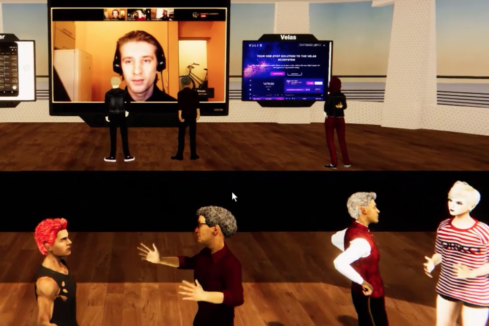 Workers can use their avatars to video conference or chat with one another (Sine Wave Entertainment)