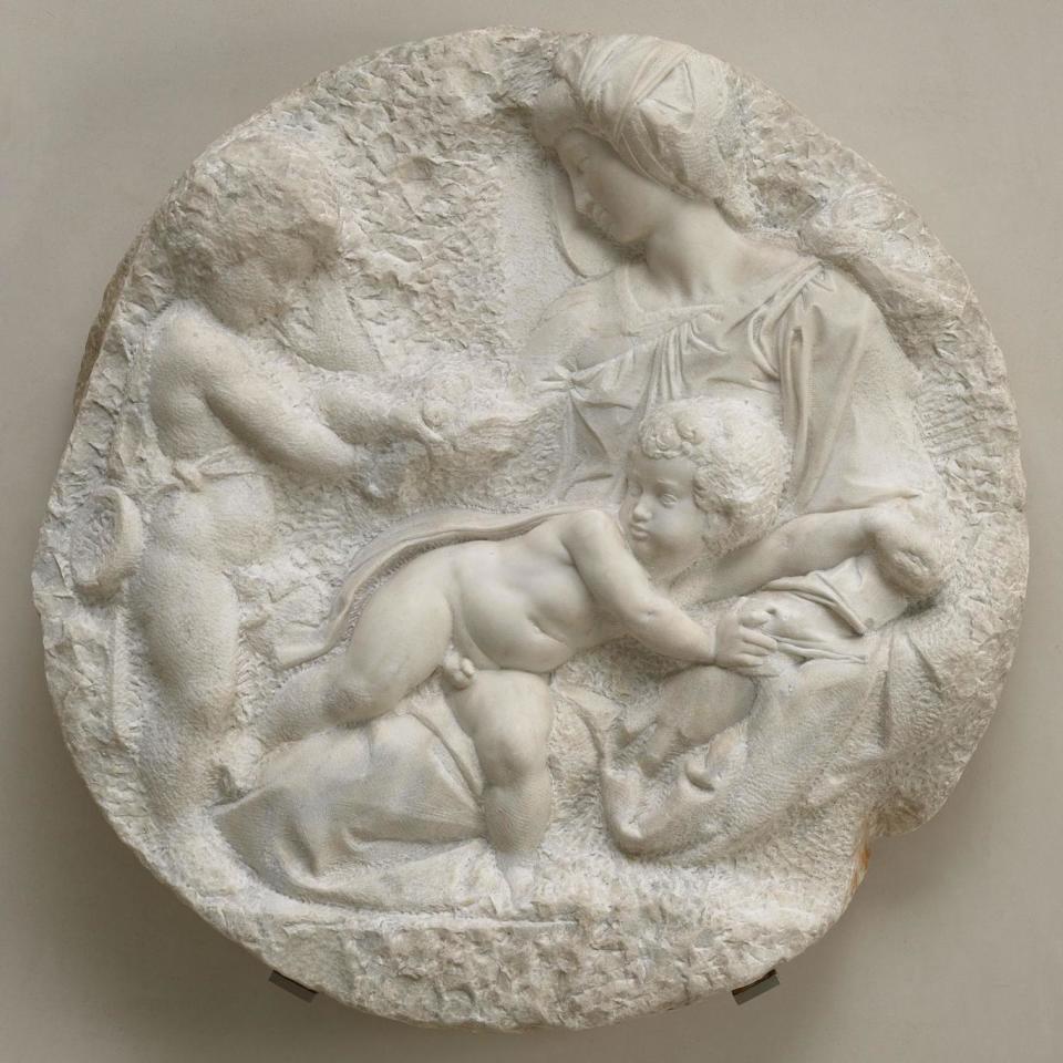 Michelangelo's 'The Virgin and Child with the Infant St John' was bequeathed to the Royal Academy by Sir George Beaumont in 1830 (© Royal Academy of Arts, London; Photographer: Prudence Cuming Associates Limited)