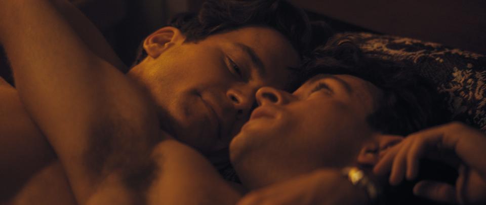 The show's passionate sex scenes between Hawk (Matt Bomer, left) and Tim (Jonathan Bailey) have already turned heads on social media.