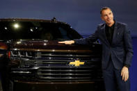 General Motors Global Design chief Michael Simcoe helps unveil new Chevy Silverado trucks at the North American International Auto Show in Detroit, Michigan, U.S. January 13, 2018. REUTERS/Jonathan Ernst