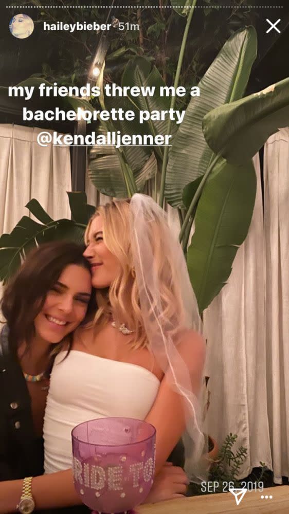 Kendall Jenner (L) and Hailey Baldwin | Hailey Bieber/Instagram