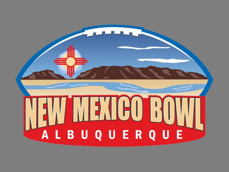 2019 NEW MEXICO BOWL logo, graphic element on gray