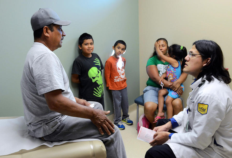 Farm laborers, especially those who are undocumented, often rely on special clinics for medical treatment. Most have been shut down due to the coronavirus. (Mark Crosse/Fresno Bee/Tribune News Service via Getty Images) (Photo: Fresno Bee via Getty Images)