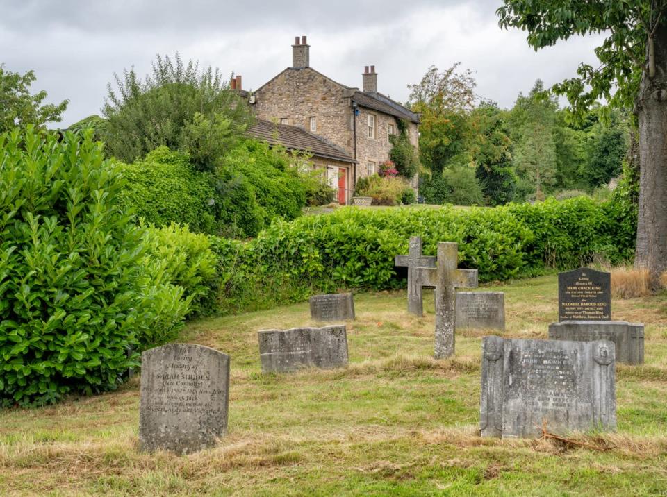 The Emmerdale graveyard where many of the soap’s memorable characters are buried (Lizzie Shepherd/ITV/PA)