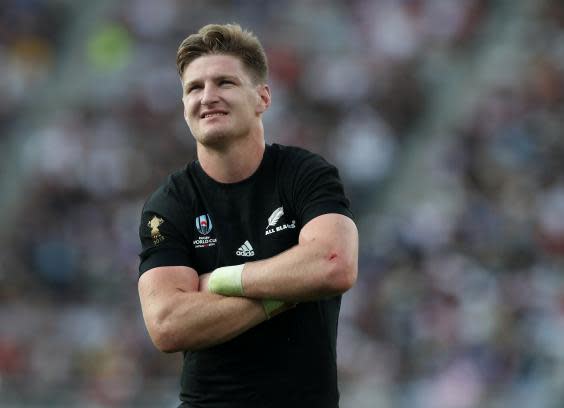 Jordie Barrett smiles as New Zealand romp to victory against Namibia (Getty)