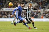 Britain Soccer Football - Newcastle United v Sheffield Wednesday - Sky Bet Championship - St James' Park - 26/12/16 Liam Palmer of Sheffield Wednesday in action with Jack Colback of Newcastle United Mandatory Credit: Action Images / John Clifton Livepic