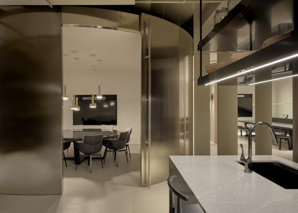 The Arclinea kitchen on the second level of the Design Holding flagship.