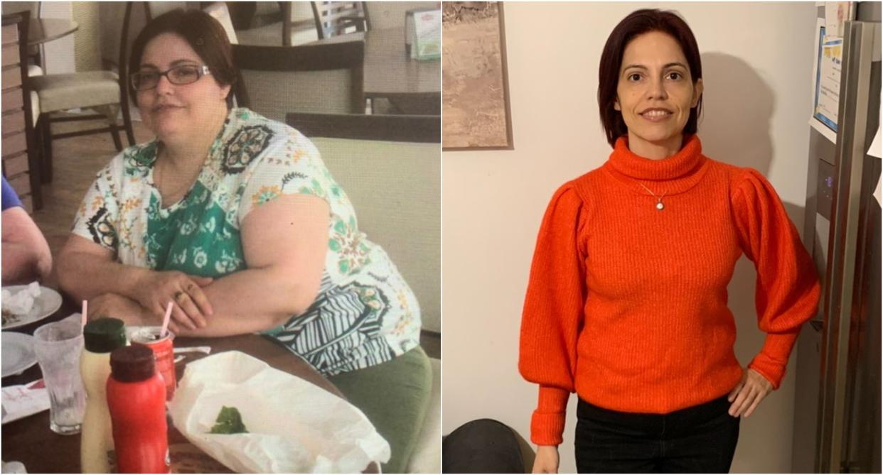 Dee Ucuncu lost six stone in six months after walking 10,000 steps a day. (SWNS)
