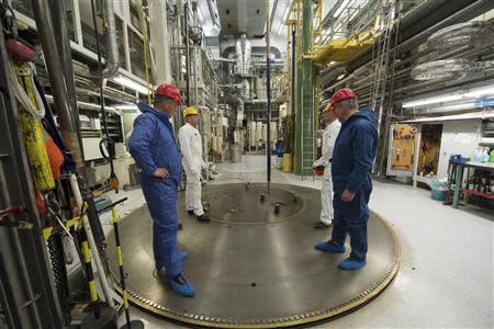 A fuel rig is installed into the OECD Halden Research Reactor in Halden in this undated handout. REUTERS/Torbjrn Tandberg/Thor Energy/Handout via Reuters