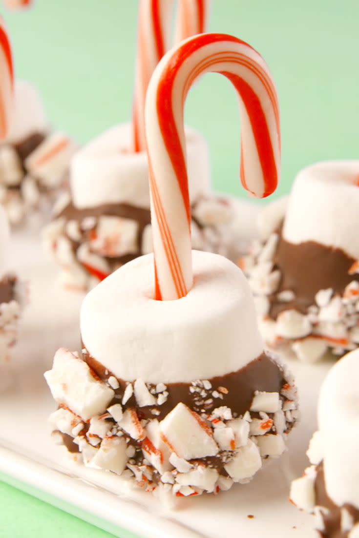 Candy Cane Marshmallow Dippers