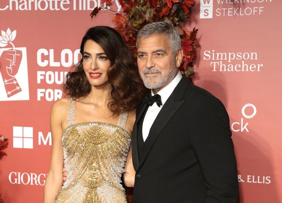 George and Amal Clooney at the Clooney Foundation for Justice event