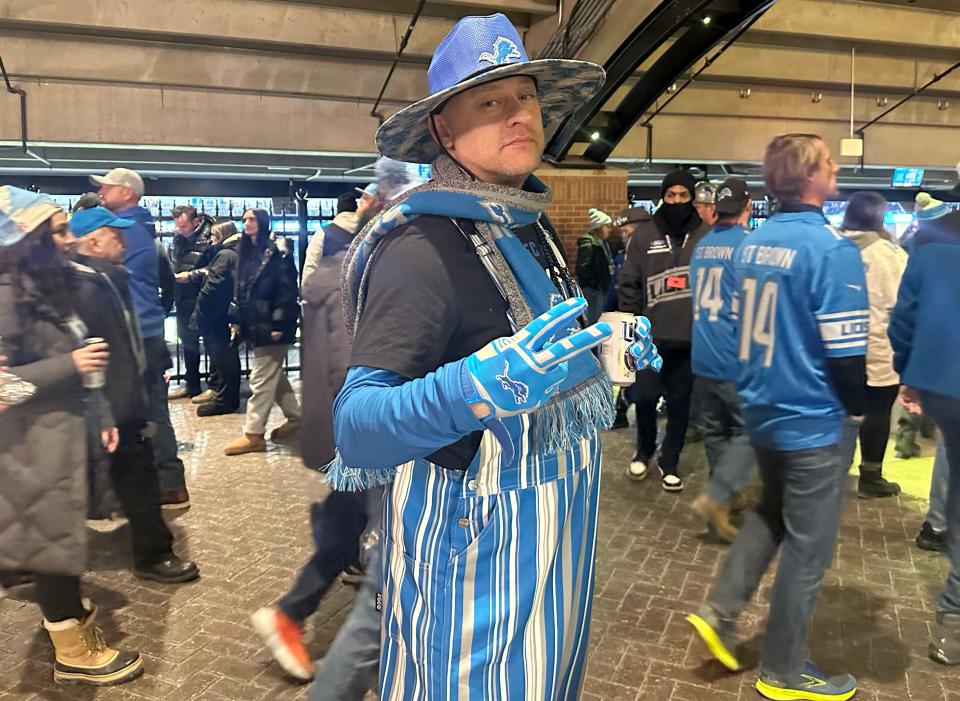 Paul Fish drove from Kalamazoo to watch the Detroit Lions take on former Lions quarterback Matt Stafford. Fish is adamant about supporting this Lions team and less interested in Stafford’s presence. But he’ll reclaim his support for the former quarterback after the game is over.