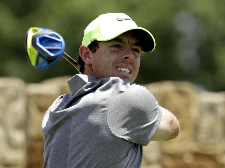 <p>FILE - In this Saturday, June 18, 2016 file photo, Rory McIlroy, of Northern Ireland, watches his tee shot on the ninth hole during the rain delayed second round of the U.S. Open golf championship at Oakmont Country Club, in Oakmont, Pa. McIlroy says he will not be competing in the golf tournament at the Rio de Janiero Olympics because of concerns over the Zika virus, it was reported Wednesday, June 22, 2016. (AP Photo/Charlie Riedel, File)</p>