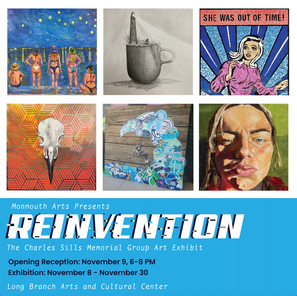 Featuring the work of 43 members of Monmouth Arts, "Reinvention" is now showing at the Long Branch Arts and Cultural Center.