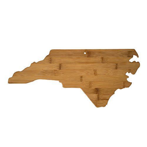 43) State Shaped Bamboo Serving and Cutting Board