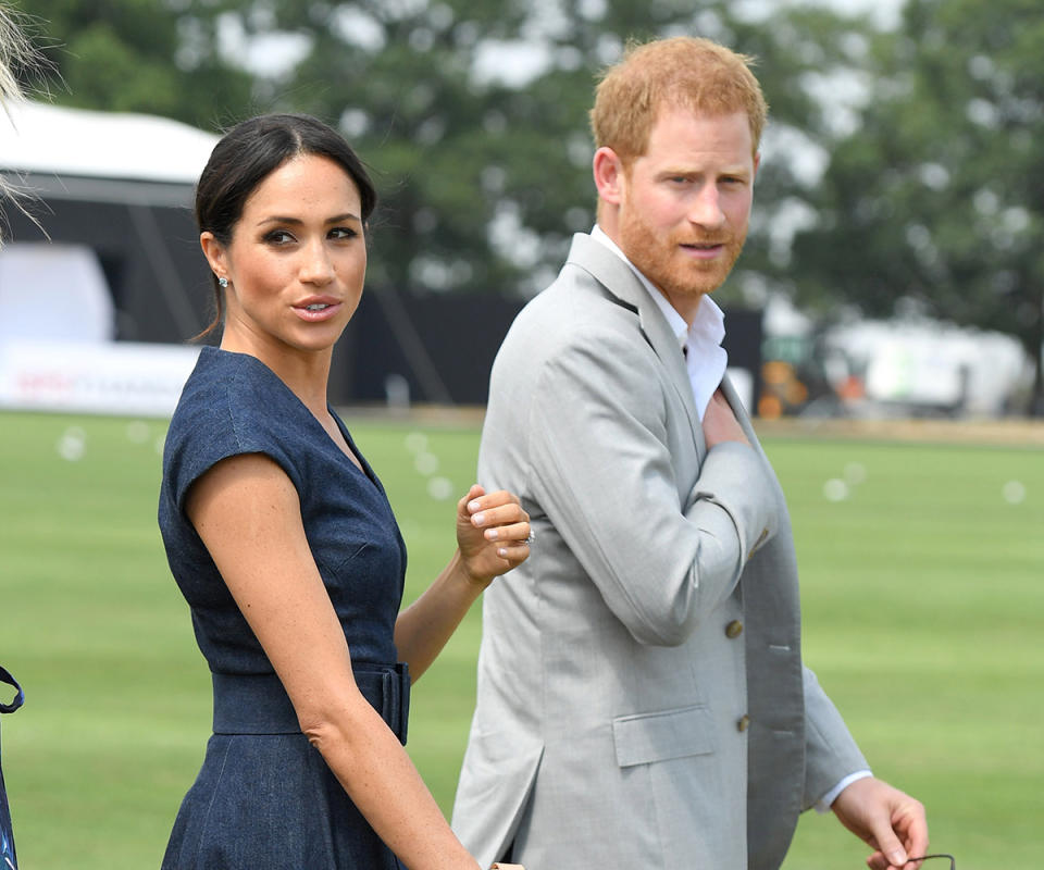 Prince Harry and Meghan Markle at the polo