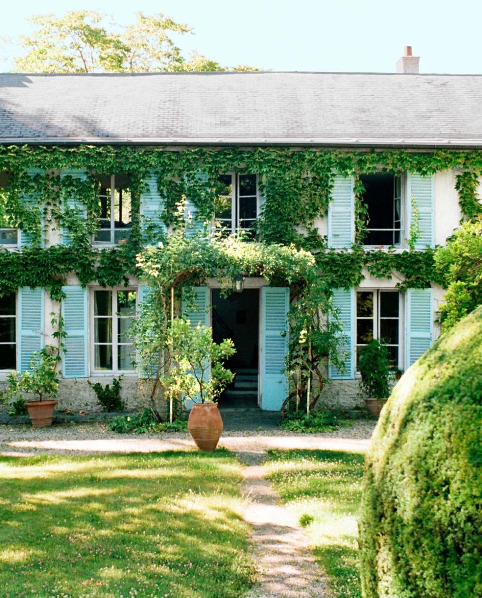 a house with a green lawn