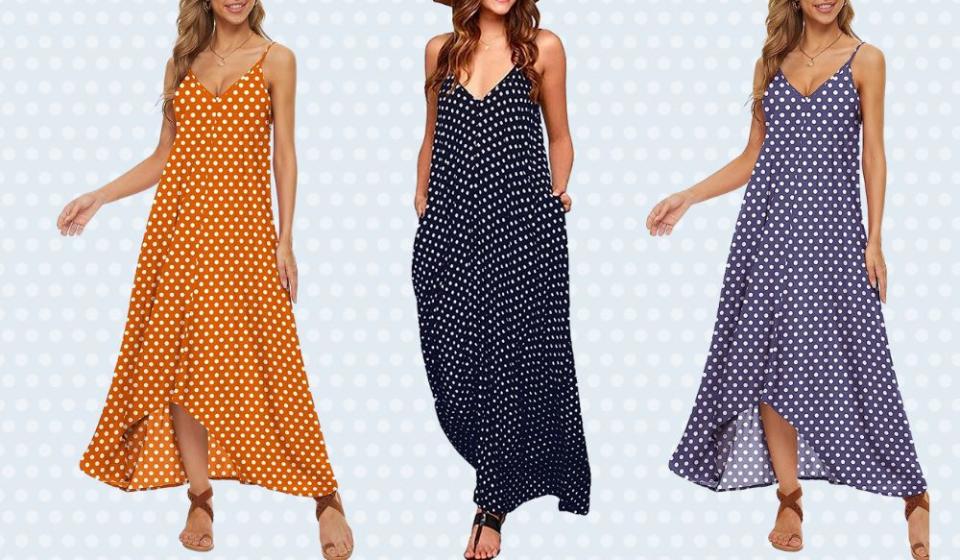 three maxi dresses