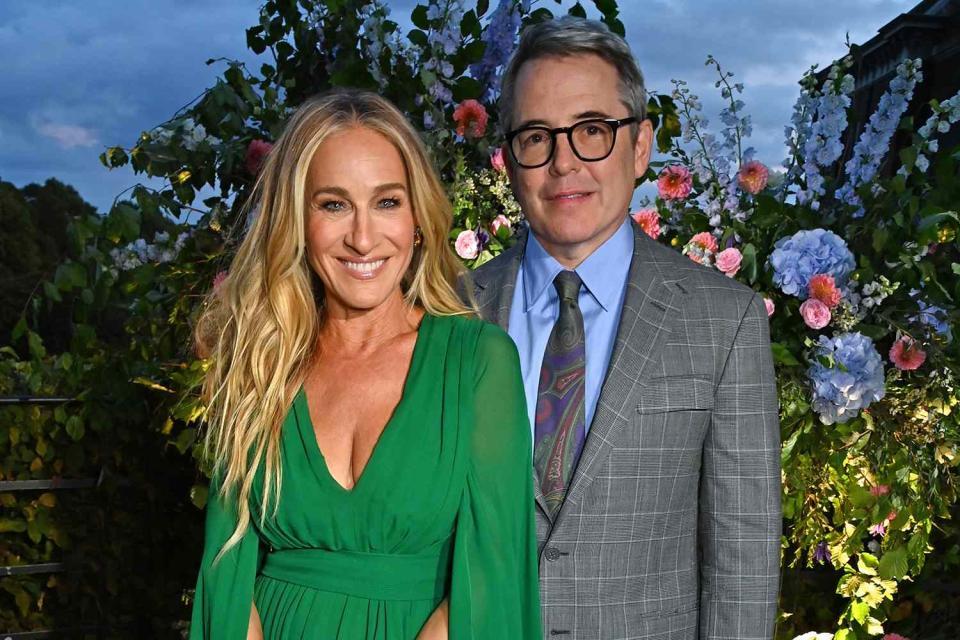 <p>Dave Benett/Getty Images</p> Sarah Jessica Parker and Matthew Broderick looked gorgeous at a London party held in their honor 