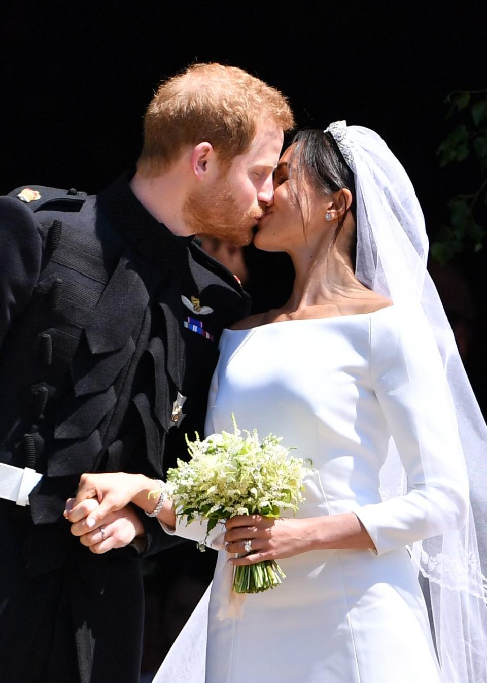 <p>Another royal wedding, and this time it was bigger than the last. Following suit of what seems to be a family tradition, Prince Harry and Meghan Markle spent about $40.1 million alone on security for their wedding. In total, the special day <a href="https://www.cnbc.com/2018/05/18/the-royal-wedding-may-cost-43-million-and-94-percent-of-that-is-for-security.html#:~:text=The%20Wedding%20Economy-,The%20royal%20wedding%20costs%20an%20estimated%20%2442.8%20million%E2%80%94and%2094,of%20it%20is%20for%20security&text=Meghan%20Markle%20and%20Prince%20Harry's,staggering%20bill%3A%20about%20%2442.8%20million." rel="nofollow noopener" target="_blank" data-ylk="slk:cost around;elm:context_link;itc:0;sec:content-canvas" class="link ">cost around</a> $42.8 million. </p>