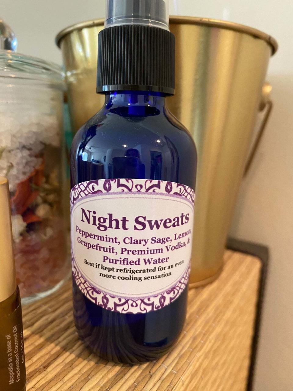 It's designed to be used when you wake up in the middle of the night in a pool of sweat. Just spray it onto your chest, neck and forearms to get some serious instant relief. Spa Shop by Susan is an essential oil and organic spa products Etsy shop.<br /><br /><strong><a href="https://go.skimresources.com?id=38395X987171&amp;xs=1&amp;xcust=HPProductsForHotSleepers-7-2021--60c0db4be4b0b449dc34948b-&amp;url=https%3A%2F%2Fwww.etsy.com%2Flisting%2F543523523%2Fnight-sweats" target="_blank" rel="noopener noreferrer">Get it from Spa Shop by Susan on Etsy for $14.99.</a></strong>