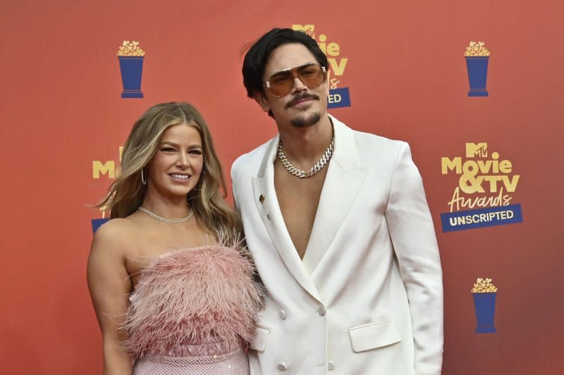 Ariana Madix (L) and Tom Sandoval attend the 2022 MTV Movie & TV Awards: Unscripted in 2022. File Photo by Jim Ruymen/UPI