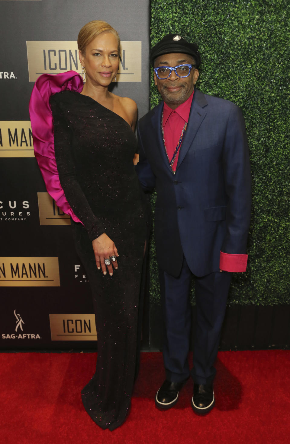 Tonya Lewis Lee, left, and Spike Lee arrive at the 7th Annual ICON MANN Pre-Oscar Dinner at the Waldorf Astoria on Thursday, Feb. 21, 2019, in Beverly Hills, Calif. (Photo by Willy Sanjuan/Invision/AP)